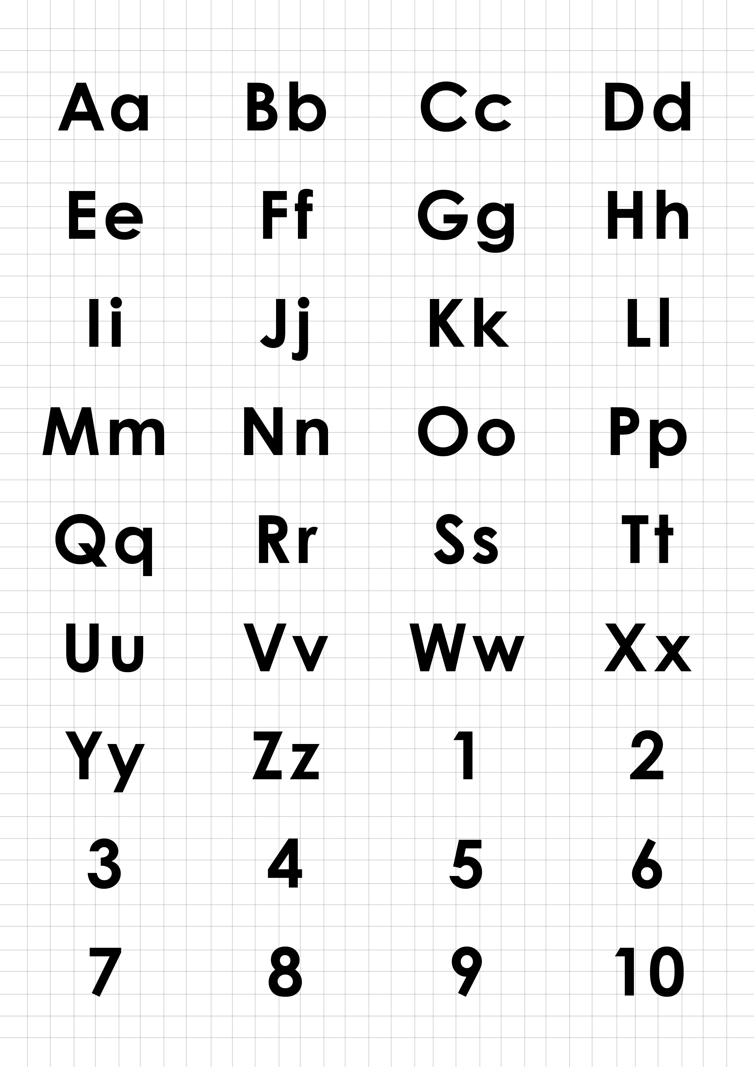 Alphabet Number Chart Print Rachelle Rachelle